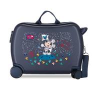 Disney Mickey on The Moon Valise pour Enfant Bleu 50 x 38 x 20 cm Rigide ABS Fermeture à Combinaison latérale 34 1,8 kg 4 Roues, Marin