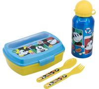 Disney Mickey Set 4 pièces Trust The Journey Bouteille en aluminium, boîte à goûter et plus encore