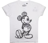 Disney Mickey Sketch T-Shirt Esquisse de Mickey 7-8 ans Female