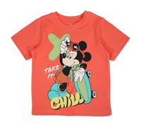 Disney Mickey, T Shirt, Garçon, Fille, (4 à 10 Ans), Polo, Débardeur, Chemise, Imprimé, Vêtements, Unisexe, Enfants, Sport, Respirant, Modèle DIS MFB 5202C376 S2-6A, Orange
