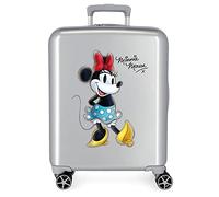 Disney Mickey Valise de Voyage Mickey et Minnie Blanc 38x55x20 cms ABS Rigide Serrure à Combinaison latérale 34L 2 kgs 4 Roues Doubles Bagage à Main. Sacs Joumma