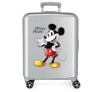Disney Mickey Valise de Voyage Mickey et Minnie Blanc 38x55x20 cms ABS Rigide Serrure à Combinaison latérale 34L 2 kgs 4 Roues Doubles Bagage à Main. Sacs Joumma