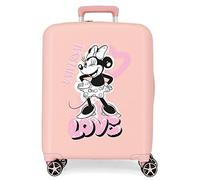 Disney Mickey Valise de Voyage Mickey et Minnie Blanc 38x55x20 cms ABS Rigide Serrure à Combinaison latérale 34L 2 kgs 4 Roues Doubles Bagage à Main. Sacs Joumma