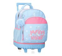 Joumma Disney Mickey Vibes Sac à Dos Compact 2 Roues Bleu 33 x 44 x 21 cm Polyester 30,24 l, Bleu, Talla única, Sac à Dos Compact 2 Roues