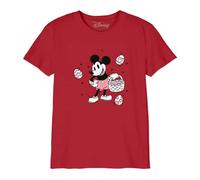 Disney « Mickey with Eggs Basket » BODMICKTS090 T-Shirt Garçon, Rouge, Taille 06 Ans