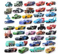 Disney-Mini voiture de course Pixar Cars 2, jouet Rains Mcqueen, 1, 3 casques de jeu, collection de coureurs, modèle en métal moulé sous pression, cadeau pour enfants, original 25