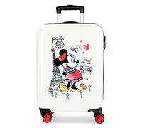 Disney Minnie Around the World Valise Trolley Cabine Rouge 38x55x20 cms Rigide ABS Serrure à combinaison 34L 2,6Kgs 4 roues doubles Bagage à main