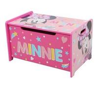 Arditex – Coffre à jouets en bois MINNIE – Banc coffre avec frein 62,5x40x37 cm Rose