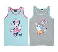 Disney Minnie & Daisy Lot de 2 débardeurs pour fille, bleu/gris, multicolore, 122-128
