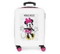 Disney Minnie Enjoy the Day Valise Trolley Cabine Blanc 40x55x20 cms Rigide ABS Serrure à combinaison 34L 2,8Kgs 4 roues doubles Bagage à main