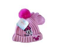 Disney Minnie - Ensemble bonnet et gants fille, hiver Taille unique