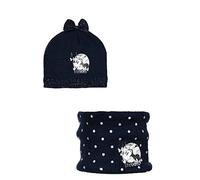 Disney Minnie Ensemble d'accessoire d'hiver, Bleu Marine, 54 cm Fille