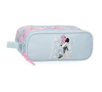 Joumma Disney Minnie Happy Trousse Double Bleue 23 x 9 x 7 cm Polyester, Bleu, Talla única, Trousse Double