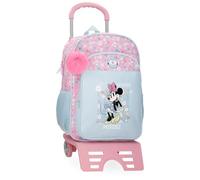 Joumma Disney Minnie Happy Sac à Dos Scolaire avec Chariot Bleu 27 x 33 x 11 cm Polyester 9,8 L, Bleu, Talla única, Sac à Dos Scolaire avec Chariot