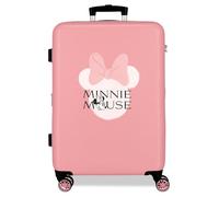 Joumma Disney Minnie Heads Valise Moyenne Rose 46 x 65 x 23 cm Rigide 3 kg Fermeture à Combinaison latérale ABS 3 kg 56 LExtensible, Rose, Talla única, Valise Moyenne