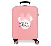 Joumma Disney Minnie Heads Valise Cabine Rose 38 x 55 x 20 cm Rigide 2 kg Fermeture à Combinaison latérale ABS 2 kg 35 L Bagage à Main, Rose, Talla única, Valise Cabine