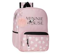 Joumma Disney Minnie Heads Sac à Dos Scolaire Adaptable au Chariot Rose 30 x 38 x 12 cm Polyester 13,68 L, Rose, Talla única, Sac à Dos Scolaire Adaptable au Chariot