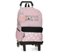 Joumma Disney Minnie Heads Sac à Dos Double Compartiment avec Chariot Portable 15,6 Pouces Rose 31 x 44 x 15 cm Polyester 24,68 L, Rose, Talla única, Sac à Dos Double Compartiment avec Chariot