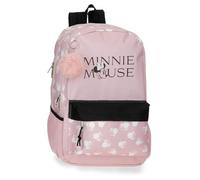 Joumma Disney Minnie Heads Sac à dos double compartiment adaptable au chariot portable 15,6 pouces Rose 31 x 44 x 15 cm Polyester 24,68 L, rose, Talla única, Sac à dos double compartiment adaptable au