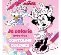 Disney Minnie - Je colorie avec des contours colorés - Collectif - Hemma - broché - Document jeunesse