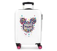 Disney Minnie Magic Valise Cabine Rose 38x55x20 cms ABS Rigide Serrure à Combinaison Latérale 33L 2,8kgs 4 Double Roues Bagage à Main