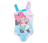 Disney Minnie Maillot de bain pour fille effet sirène irrédescent 82 % polyester, 18 % élasthanne imprimé officiel mer piscine tailles 3-8 ans, 18094 Bleu, 6 ans