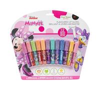 Disney Minnie Mouse 12 pièces à base de plantes Gloss à lèvres filles de fête favorise le premier set de maquillage pour les fêtes Sleepovers cadeaux d'anniversaire, âges 3 +, par Townley Girl