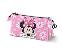 Disney Minnie Mouse Blooming-Trousse Triple, Rose 23 x 11 cm