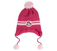 Disney Minnie Mouse Bonnet d'hiver en tricot pour fille avec pompon Rose, Rose, taille unique