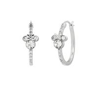 Disney Boucles d'oreilles créoles Minnie Mouse plaquées argent sterling taille unique sans gemme