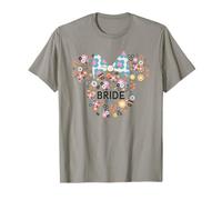 Disney Minnie Mouse Bride Icon Flowers Honeymoon Wedding T-Shirt