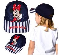 DISNEY Minnie Mouse Casquette de baseball en COTON bleu marine pour filles pour l'été, casquette de baseball ajustable 54 54 cm