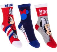 Disney Minnie Mouse Chaussettes pour enfants Pack de 3 chaussettes de baskets colorées 31/34 Couleur 1