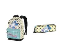Disney Minnie Mouse Cheese Sac à dos HS + Trousse à Crayons Carré FAN 2.0