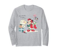 Disney Minnie Mouse Christmas Dear Santa... Retro Holiday Manche Longue