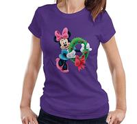Disney Minnie Mouse Christmas Wreath Women's T-Shirt