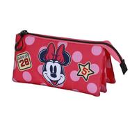 Disney Minnie Mouse Class-Trousse Triple, Rose, 23 x 11 cm
