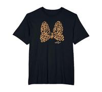 Disney Minnie Mouse Classic Leopard Print Bow T-Shirt, Homme Grandes tailles, Noir, 2X Tall