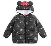 Disney Minnie Mouse Doudoune avec oreilles et nœud pour tout-petits, petits enfants et grands enfants