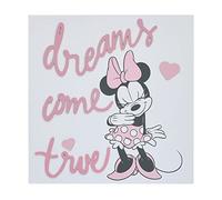 Disney Minnie Mouse Dreams Come True Pink and White Hearts Wood Wall Décor