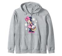 Disney Minnie Mouse Easter Basket Cute Floral Big Chest Logo Sweat à Capuche