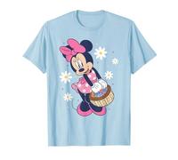 Disney Minnie Mouse Easter Basket Cute Floral Big Chest Logo T-Shirt
