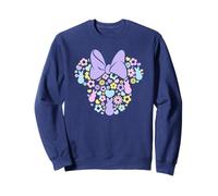 Disney Minnie Mouse Easter Cute Bunny Floral Silhouette Logo Sweatshirt