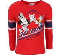 Disney Minnie Mouse Enfants T-shirt manches longues T-shirt stylé et confortable pour les filles Rouge 5 ans