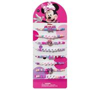 Disney Minnie Mouse - Ensemble de bracelets d'amitié avec perles pour filles - Lot de 8 bracelets élastiques Bestie et BFF - Jolis accessoires pour enfants à partir de 3 ans et plus, taille unique