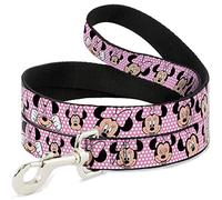 Disney Minnie Mouse Expressions Pois Rose/blanc Laisse 2,5 cm de large