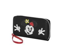 Disney Minnie Mouse Face-Portefeuille Essentiel, Noir, 19 x 10 cm