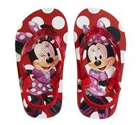 Disney Minnie Mouse Flip Flops Sandals Girls- Kids Water Shoes - Thong Back strap Beach Slip On Pool Slides Swim Slippers Quick Dry Summer (Size 9-10 Toddler)