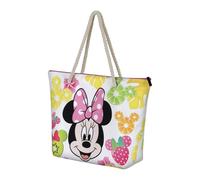 Disney Minnie Mouse Fruits-Sac de Plage Soleil, Multicolore, 52 x 37 cm