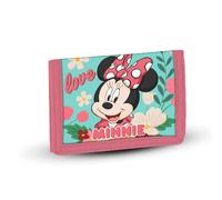 Disney Minnie Mouse Garden Green-Portefeuille Velcro, Multicolore, 21,5 x 9 cm